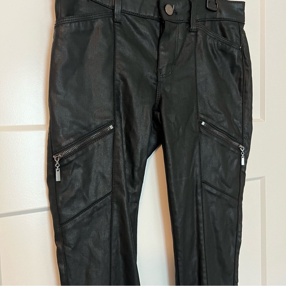 White House Black Market Moto Pleather Skinny Jean - Picture 1 of 5